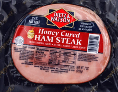 Dietz & Watson Ham Steak Honey Cured - 7 Oz - Image 2