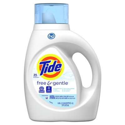 Tide Free & Gentle HE Compatible Liquid Laundry Detergent 25 Loads - 32 Fl. Oz.