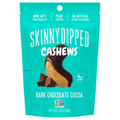 SkinnyDipped Dark Chocolate Cocoa Cashews Pouch - 3.5 Oz - Image 3