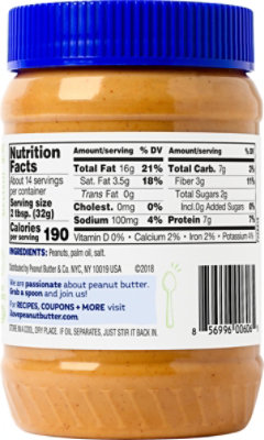 Pnt Bttr & Co Peanut Bttr Smply Smooth - 16 Oz - Image 6