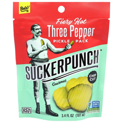 Suckerpunch Pickle Chips 3 Pepper - 3.4 Oz