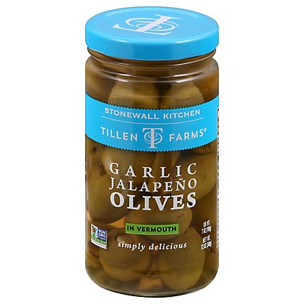 Tillen Farms Olives Garlic Jalapeno - 12 Oz - Image 1