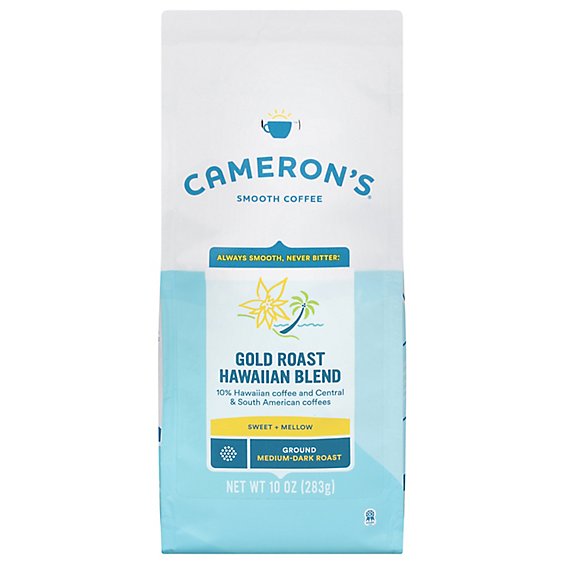 Camerons Coffee Gold Roast Kona Blend Ground - 10 Oz