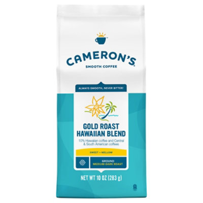 Camerons Coffee Gold Roast Kona Blend Ground - 10 Oz