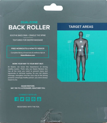Gaiam Restore Dual Zone Back Roller - Each - Image 4