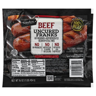 Signature SELECT Franks Uncured Beef - 16 Oz - Image 4