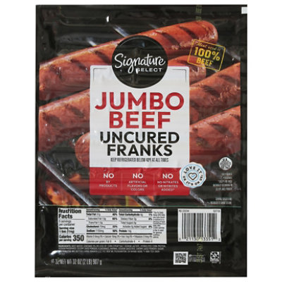 Signature SELECT Franks Uncured Beef Jumbo - 32 Oz - Image 4