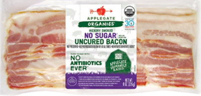 Applegate Organic No Sugar Bacon - 8 Oz - Image 1