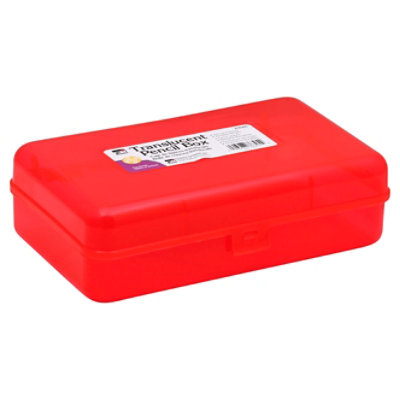 CLi Pencil Box Translucent Assorted Colors - Each