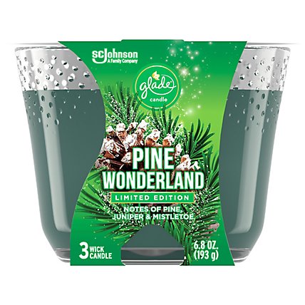 Glade Pine Wonderland 3 Wick Scented Candle - 6.8 Oz - Image 2