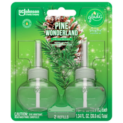 Glade Plugins Pine Wonderland Electric Scented Oil Refills - 2-0.67 Fl. Oz. - Image 1