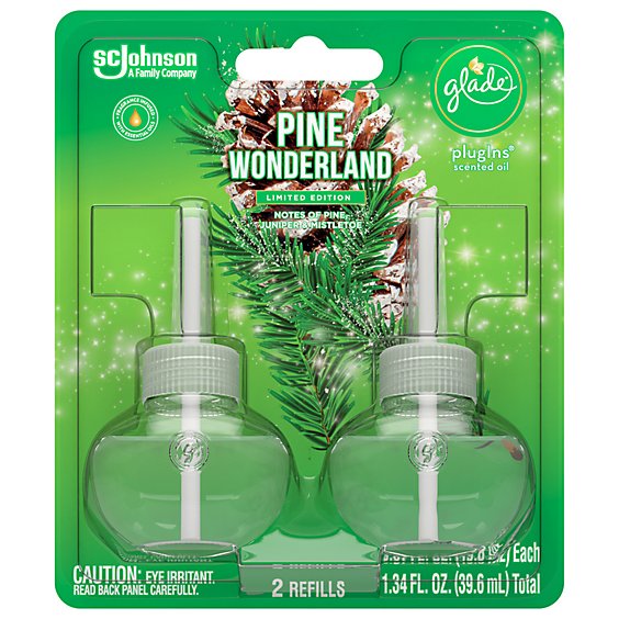 Glade Plugins Pine Wonderland Electric Scented Oil Refills - 2-0.67 Fl. Oz.