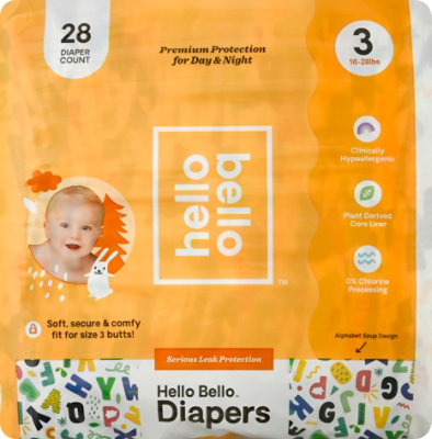 Hello Bello Jumbo Size 3 Alphabet Soup - 28 Count - Image 2