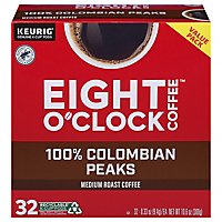 Eight OClock Coffee Arabica K Cup Pods Medium Roast Colombian Peaks Value Pack - 32-0.33 Oz - Image 1