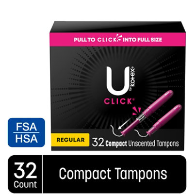 U by Kotex Click Regular Tampons - 32 Count - Image 1