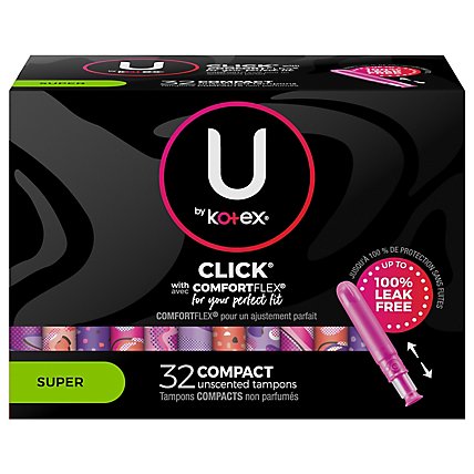 U by Kotex Click Compact Super Tampons - 32 Count - Image 5