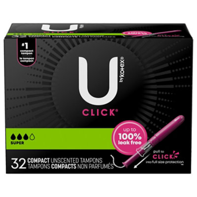 U by Kotex Click Super Tampons - 32 Count - Image 5