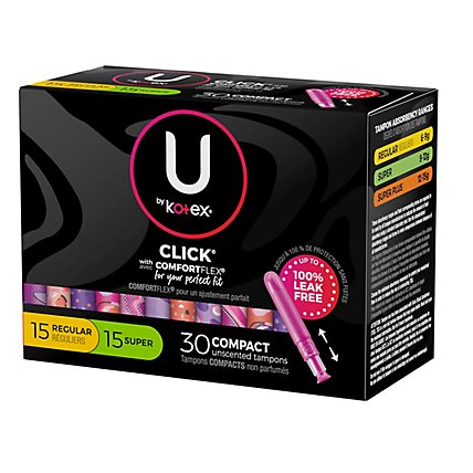 U by Kotex Click Multipack Compact Tampons - 30 Count - Image 8