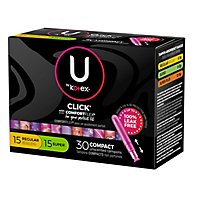 U by Kotex Click Multipack Compact Tampons - 30 Count - Image 8