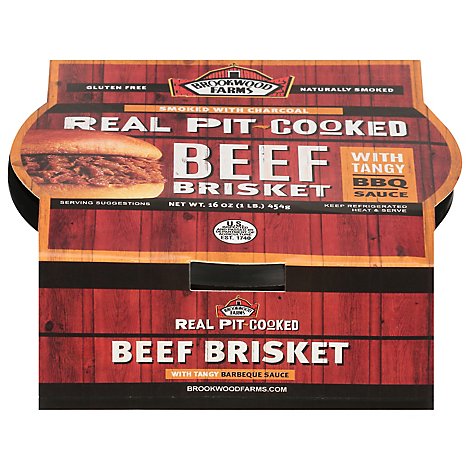 Brookwood Farms Beef Barbeque Chopped Texas Sauce - 16 Oz