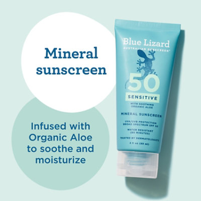 Blue Lizard SPF 50 Sensitive Sunscreen - 3 Oz - Image 2