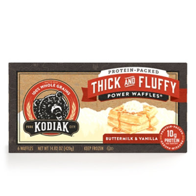 Kodiak Thick & Fluffy Buttermilk & Vanilla Waffles Box - 14.82 Oz - Image 2
