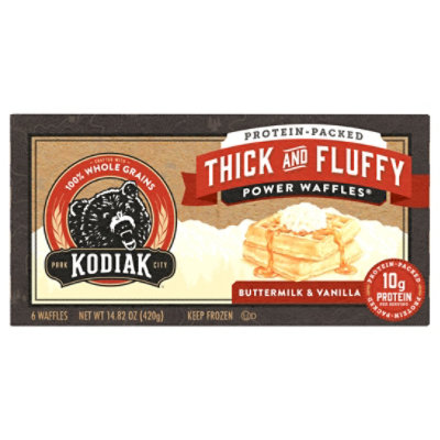 Kodiak Thick & Fluffy Buttermilk & Vanilla Waffles Box - 14.82 Oz - Image 1