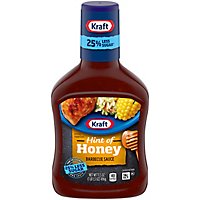 Kraft Hint of Honey Barbecue Sauce with 25% Less Sugar Bottle - 17.5 Oz - Image 5