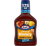 Kraft Barbecue Sauce Bbq Honey Less Sugar - 17.5 Oz