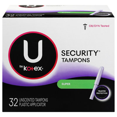 U By Kotex Security Tampons Super - 32 Count - Image 3