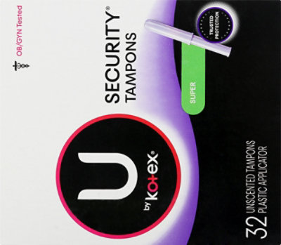 U By Kotex Security Tampons Super 32 Count Acme Markets