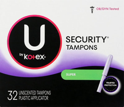 U By Kotex Security Tampons Super - 32 Count - Image 2