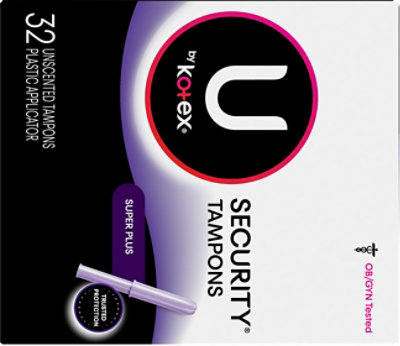 U By Kotex Security Tampons Super Plus 32 Count Safeway