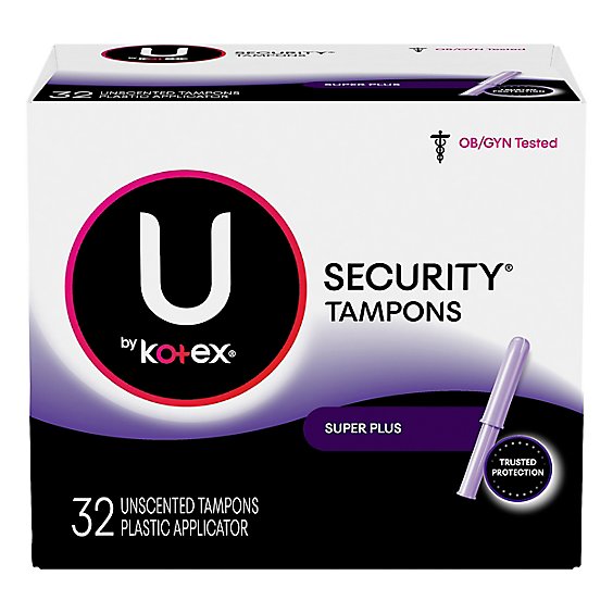 U By Kotex Security Tampons Super Plus - 32 Count