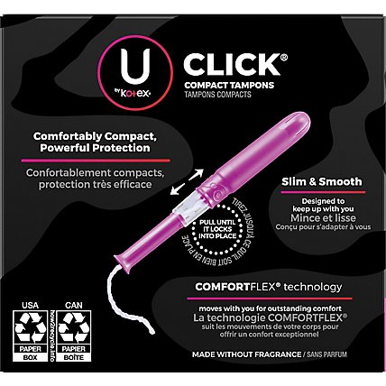 U by Kotex Click Compact Super Tampons - 16 Count - Image 9
