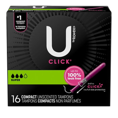 U by Kotex Click Super Tampons - 16 Count - Image 8