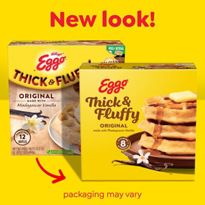 Eggo Thick and Fluffy Frozen Waffles Original Frozen Breakfast 12 Count - 23.2 Oz - Image 2