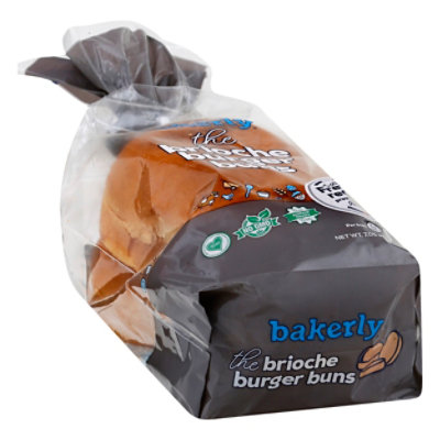 Bakerly Brioche Burger Buns - 7.05 Oz