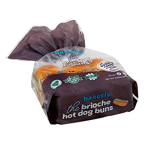 Bakerly Brioche Hot Dog Bun - 9.5 Oz