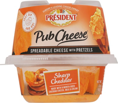 President Pub Cheese Sharp Cheddar - 3 Oz - Image 2