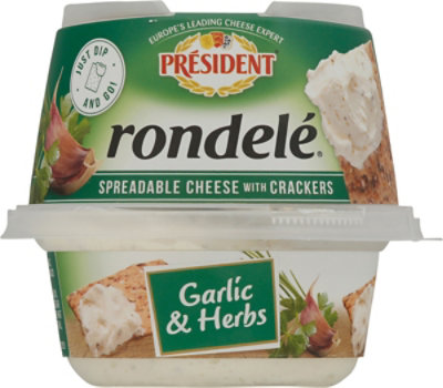 President Rondelle Garlic And Herb With Cracker - 3.28 Oz - Image 1