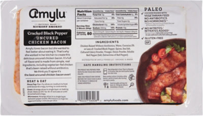 Sausages by Amylu Antibiotic Free Cracked Black Pepper Uncured Chicken Bacon - 8 Oz. - Image 6