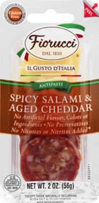 Fiorucci Spicy Salami With Aged Cheddar - 2 Oz - Image 2