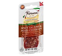 Fiorucci Spicy Salami With Aged Cheddar - 2 Oz