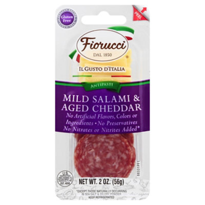 Fiorucci Mild Salami With Aged White Cheddar - 2 Oz - Image 3