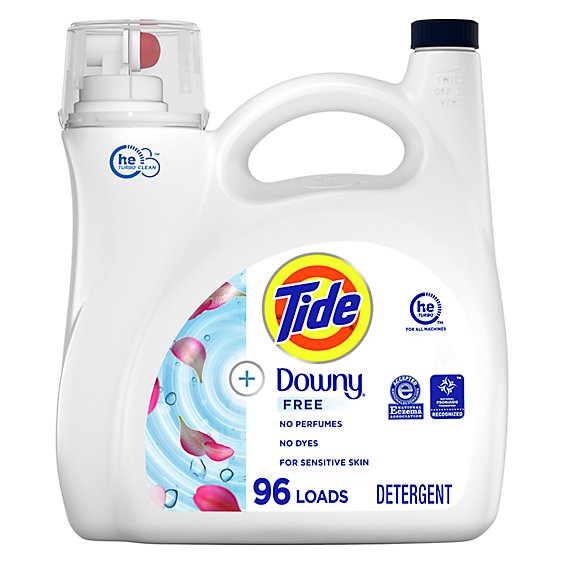 Tide +Downy Free Liquid Laundry Detergent HE Compatible 89 Loads - 138 Fl. Oz.