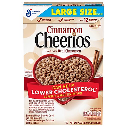 Cheerios Cereal Cinnamon Large Size - 14.3 Oz - Image 2