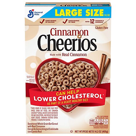 Cheerios Cereal Cinnamon Large Size - 14.3 Oz