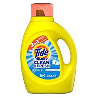 Tide Simply Clean & Fresh Liquid Laundry Detergent Refreshing Breeze 64 Loads - 92 Fl. Oz. - Image 1