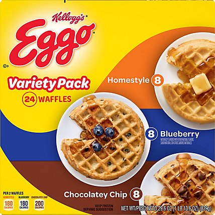 Eggo Frozen Waffles Breakfast Variety Pack 24 Count - 29.6 Oz - Image 2